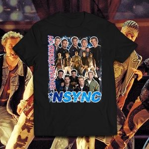 Vintage Style Black Nsync Boy Band Tee